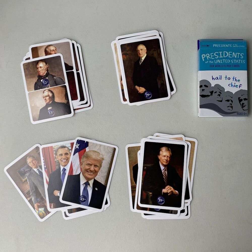 Bendon Presidents of the United States Flash Cards Our World Educational Set